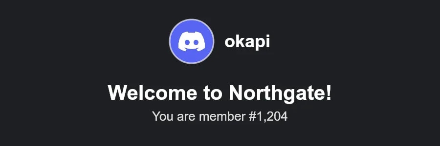 The welcome card TalciGrade posts when someone joins